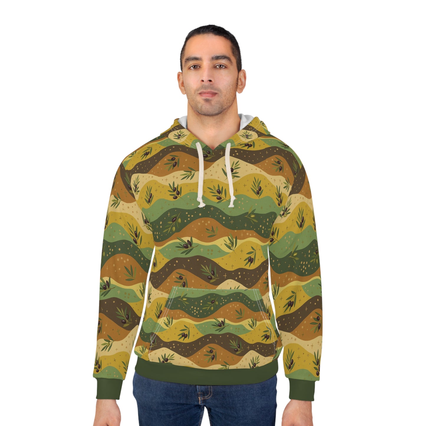 Olive and Mustard Pullover Hoodie
