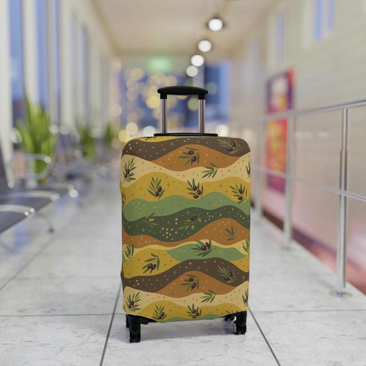 Olive and Mustard Luggage Cover 25"x16"