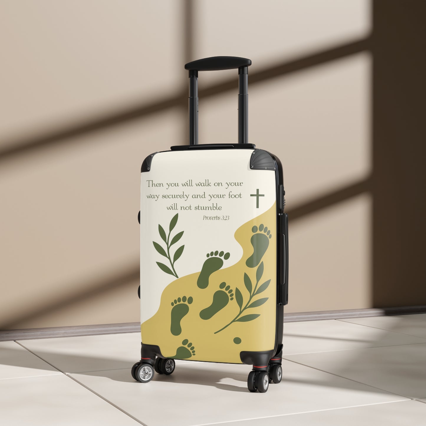 Faithful Steps - Small Carryon Suitcase - Proverbs 3:23 Edition