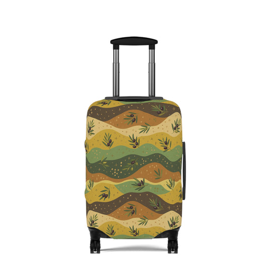 Olive and Mustard Luggage Cover 21"x14"