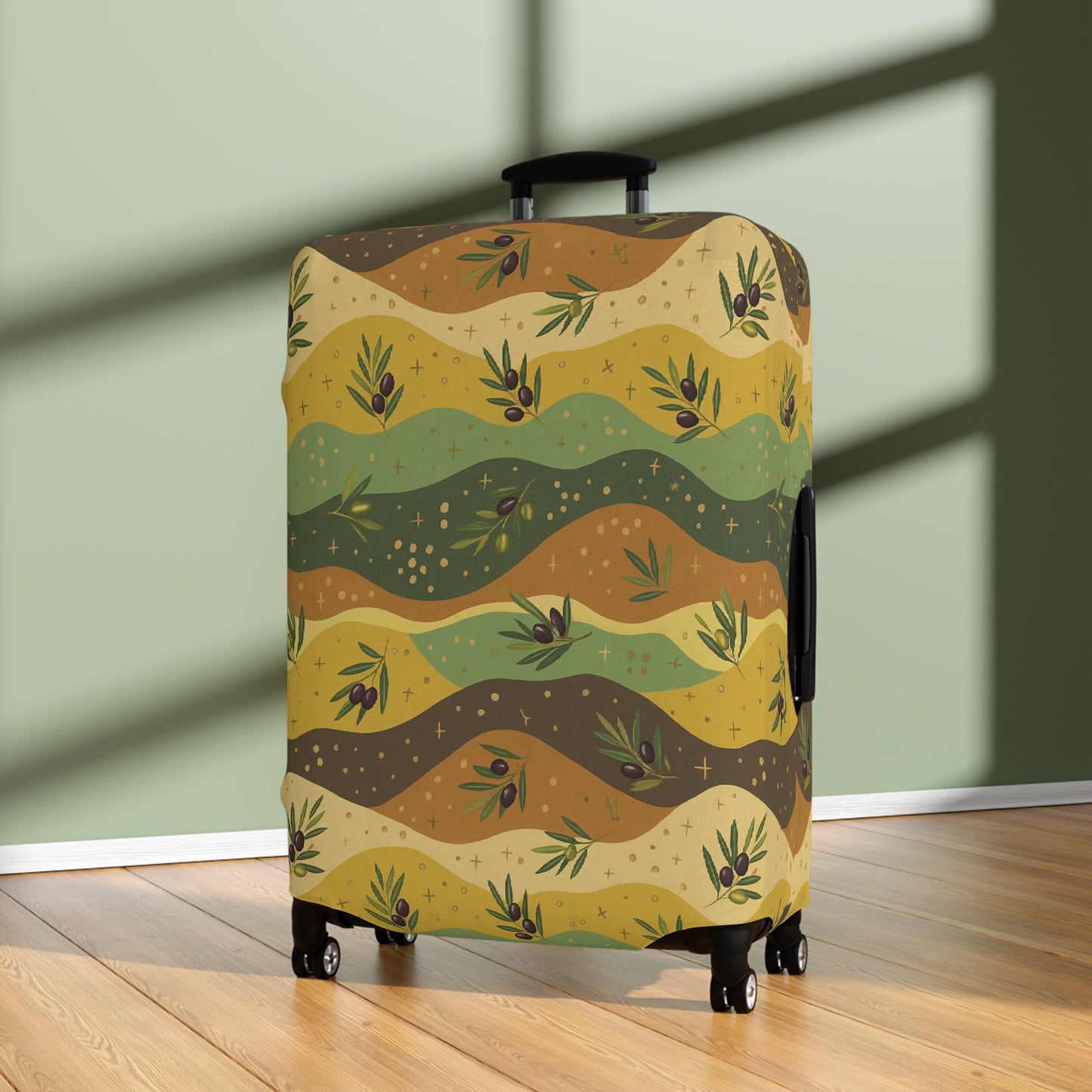 Olive and Mustard Luggage Cover 28"x20"