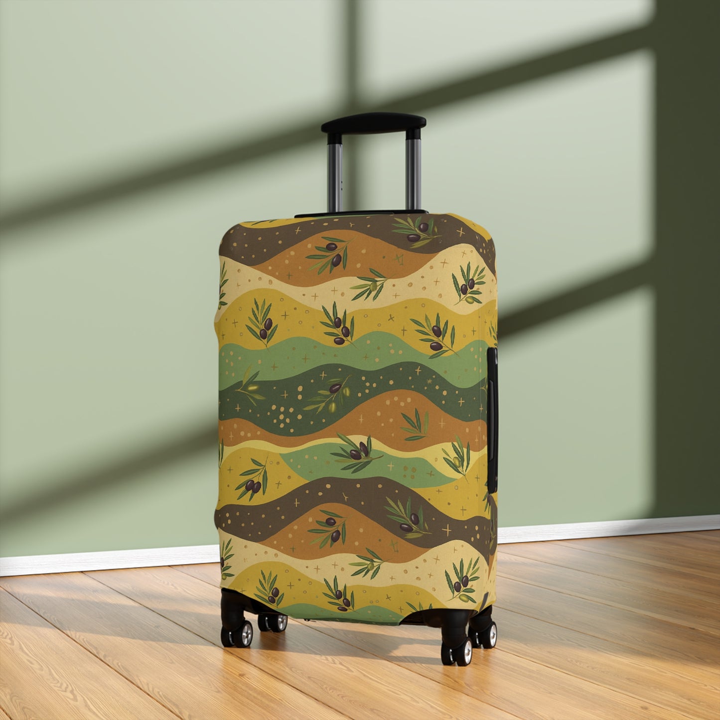 Olive and Mustard Luggage Cover 25"x16"