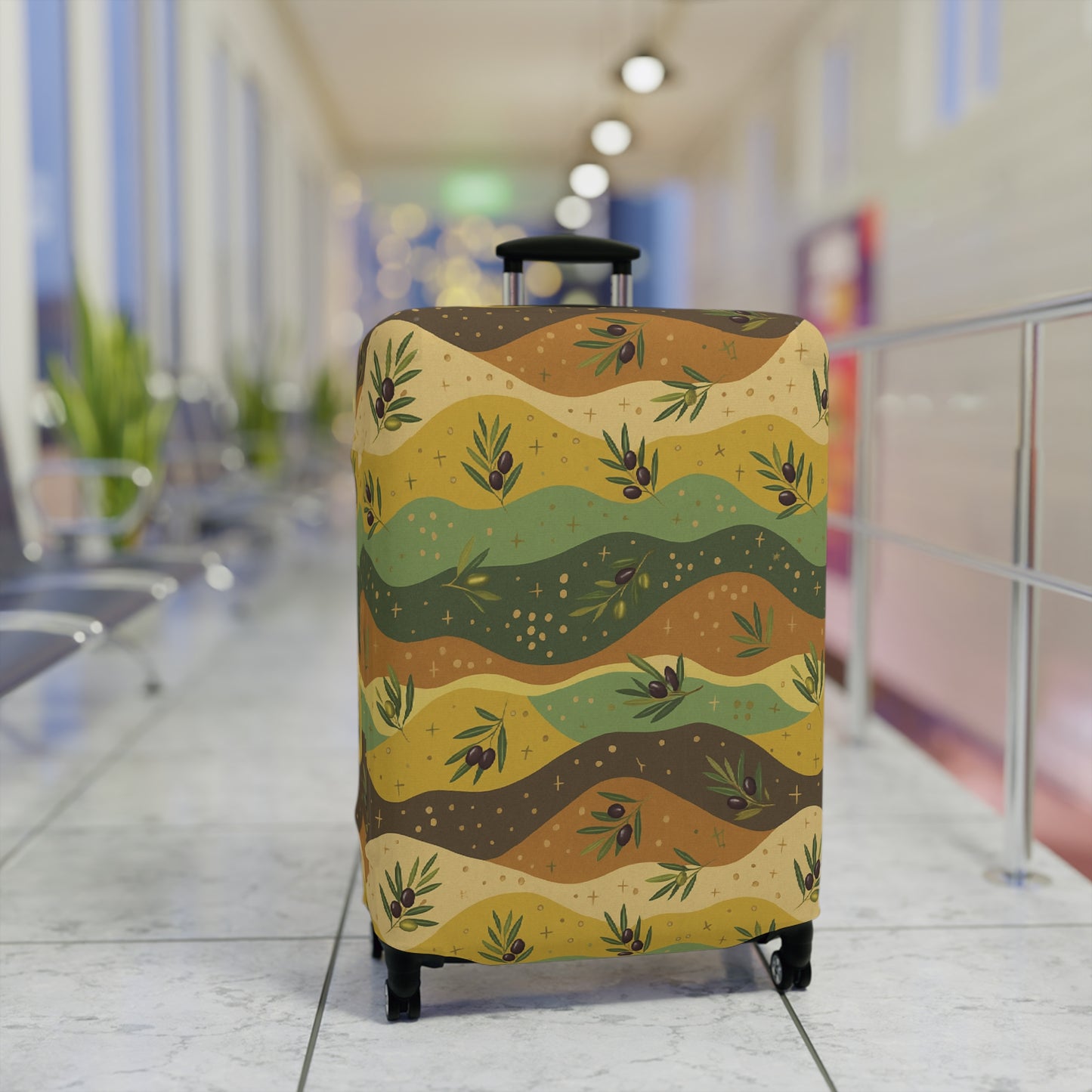 Olive and Mustard Luggage Cover 28"x20"