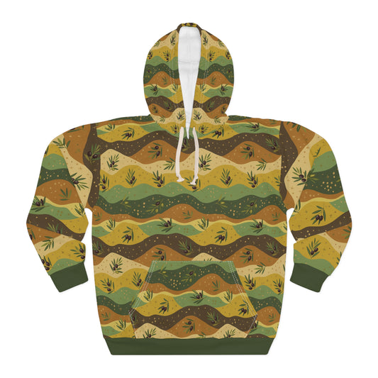 Olive and Mustard  Pullover Hoodie