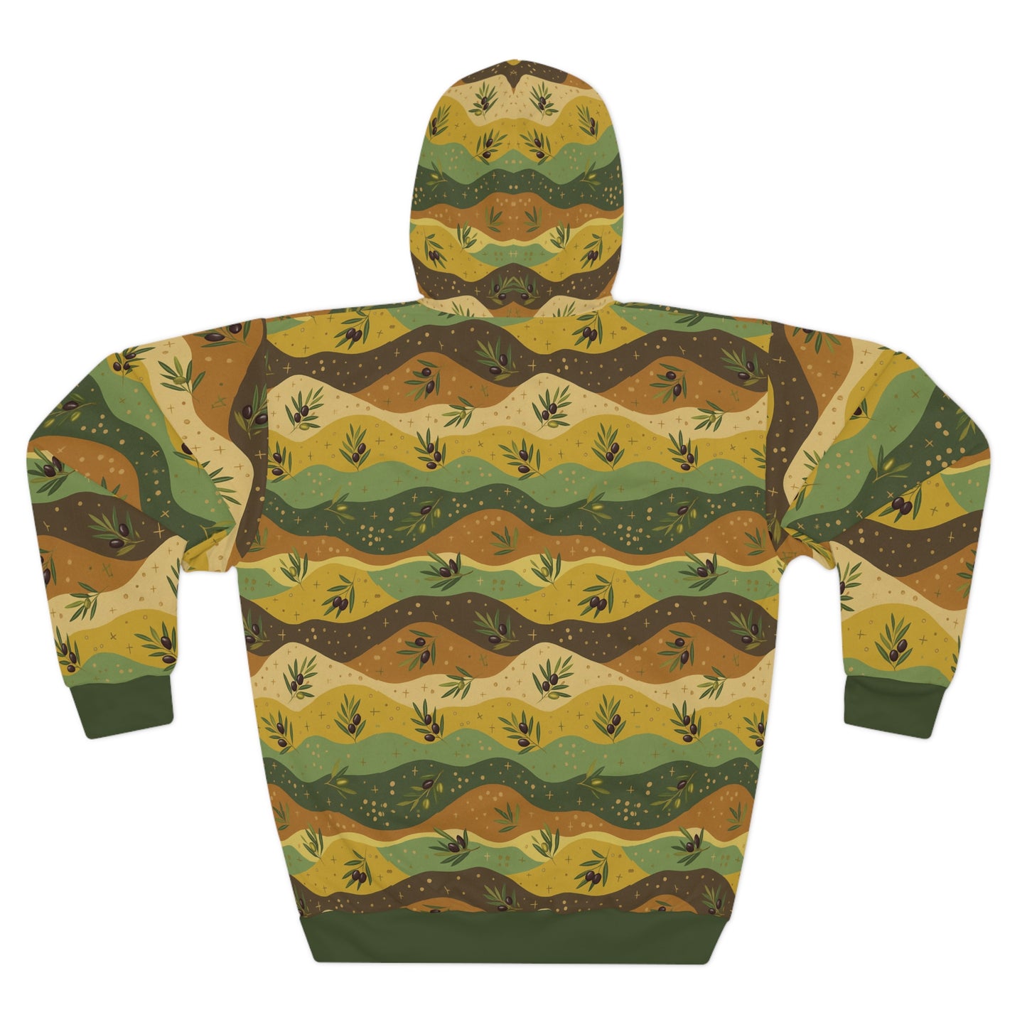 Olive and Mustard  Pullover Hoodie